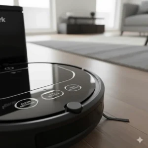 Shark robot vacuum features with bilingual English and French support for Canadian users.