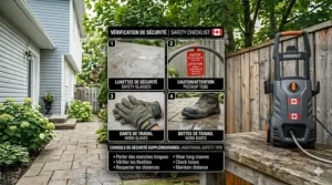 Alt text for image 6: A photorealistic, detailed cutaway view of a pressure washer’s detergent injection system displayed on a screen in a Canadian garage, surrounded by tools and cleaning supplies.