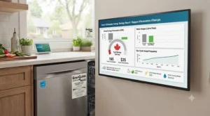 Chart illustrating energy and water savings of Energy Star appliances in Canada.