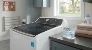 An eco-friendly high-efficiency top load washer designed to reduce electricity and utility bills across Canada.
