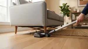 flat mop vs spin mop for small apartments reaching under a low profile sofa